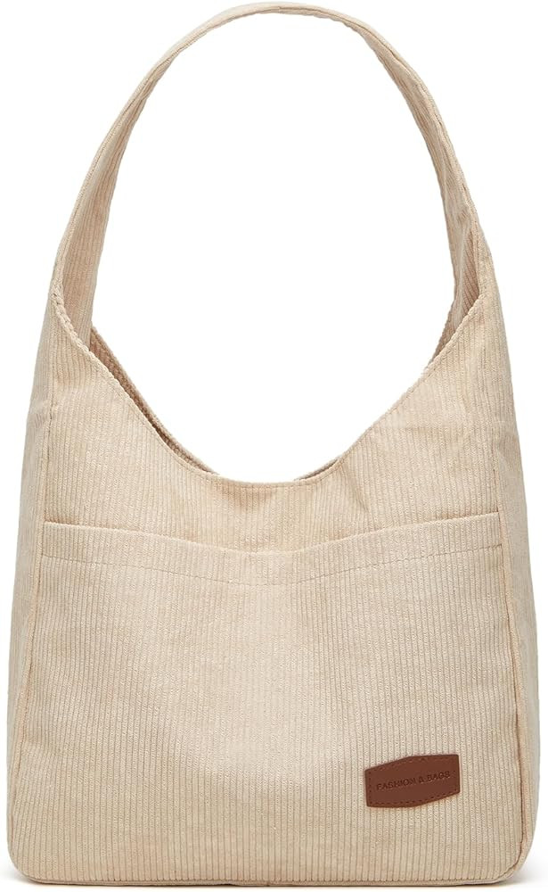 Tellrain Corduroy Tote Bag Unisex Retro Handbag Multi Pocket Shoulder Work College Satchel Compar... | Amazon (US)