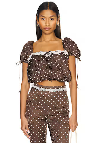 Chocolate Dot Top
                    
                    For Love & Lemons | Revolve Clothing (Global)