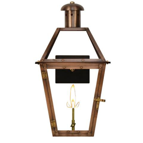 Georgetown 18" High Antique Copper Gas Lantern Outdoor Wall Light | Lamps Plus