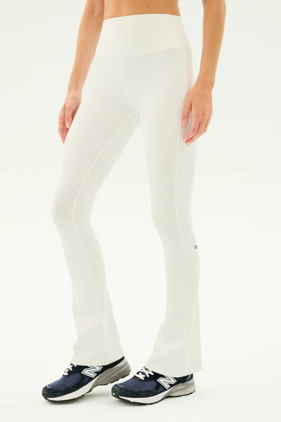 Raquel High Waist Flared Legging - White | SPLITS59 | Splits59.com