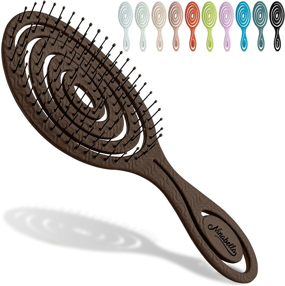Ninabella Organic Detangling Hair Brush for Women, Men & Kids - Does not Pull on Hair - Hair Stra... | Amazon (CA)