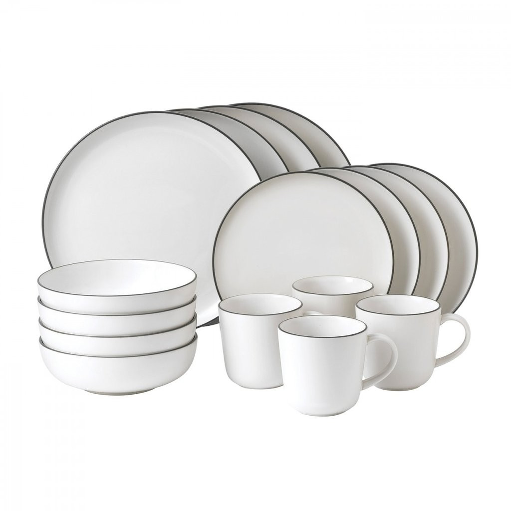 Bread Street White 16-Piece Set – BURKE DECOR | Burke Decor