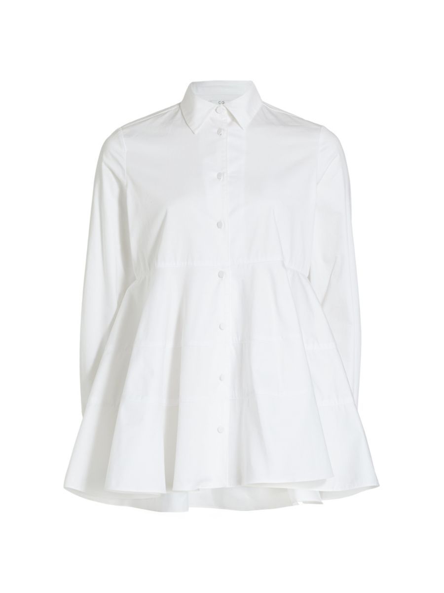 Cotton Peplum Shirt | Saks Fifth Avenue