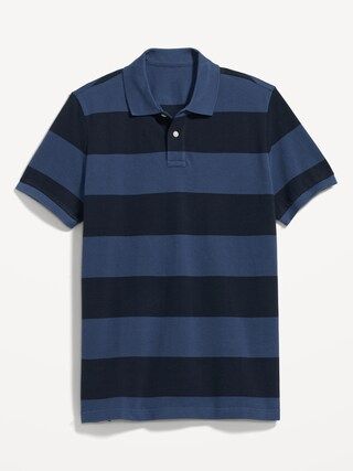 Rugby-Stripe Classic Fit Pique Polo for Men | Old Navy (US)