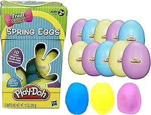 Easter Egg Hunt Filled Plastic Eggs- 10 Pack of 1 Oz Colorful Kids Doh- Play & Mold to Fun Dough ... | Amazon (US)