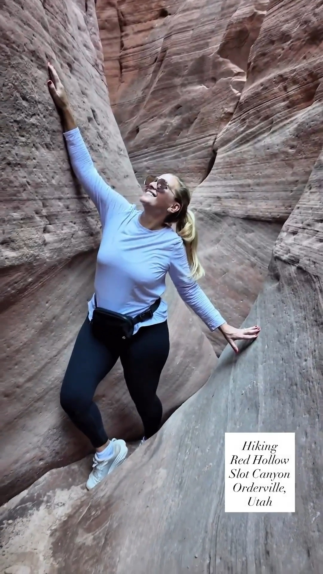 Comfortable and affordable hiking outfit for summer!

⛰️Hiking in Red Hollow Slot Canyon Orderville, Utah! 

⛰️This secret Canyon wasn’t on a marked trail. We had to research to find it. 

⛰️It’s a hidden gem. Watch till the end to see the amazing narrow sandstone walls this Canyon has to offer!

🎥 Also linking the video camera we used to capture the details of the rocks and canyon walls!

💜This casual amazon outfit was perfect trying to scale these rocks! Obsessed with this light purple. So soft and comfy! Highly recommend. (Wearing a medium shirt and large leggings.)

💜HIKING OUTFIT: @amazonfashion
💎EARRINGS: @toryburch
🕶️SUNGLASSES: @quayaustralia
👟SNEAKERS: @hoka
💼BELT BAG: @lululemon

#slotcanyon #redhollowslotcanyon #utah #visitutah 
#athleisure #fallfashion #fallstyle #athleticwear #amazonfashion #amazonfinds #founditonamazon #amazonstyle #toryburch #lululemon #hoka #hokasneakers #flyhumanfly #findyourquays #hiking #hikingstyle #getoutside #TLPicks #street2beachstyle #LTK #tampabloggers #stpetebloggers


#LTKSeasonal #LTKOver40 #LTKSaleAlert #LTKTravel #LTKgrwm #LTKootd #LTKMidsize #LTKActive #LTKvlog #LTKfitnessgoals