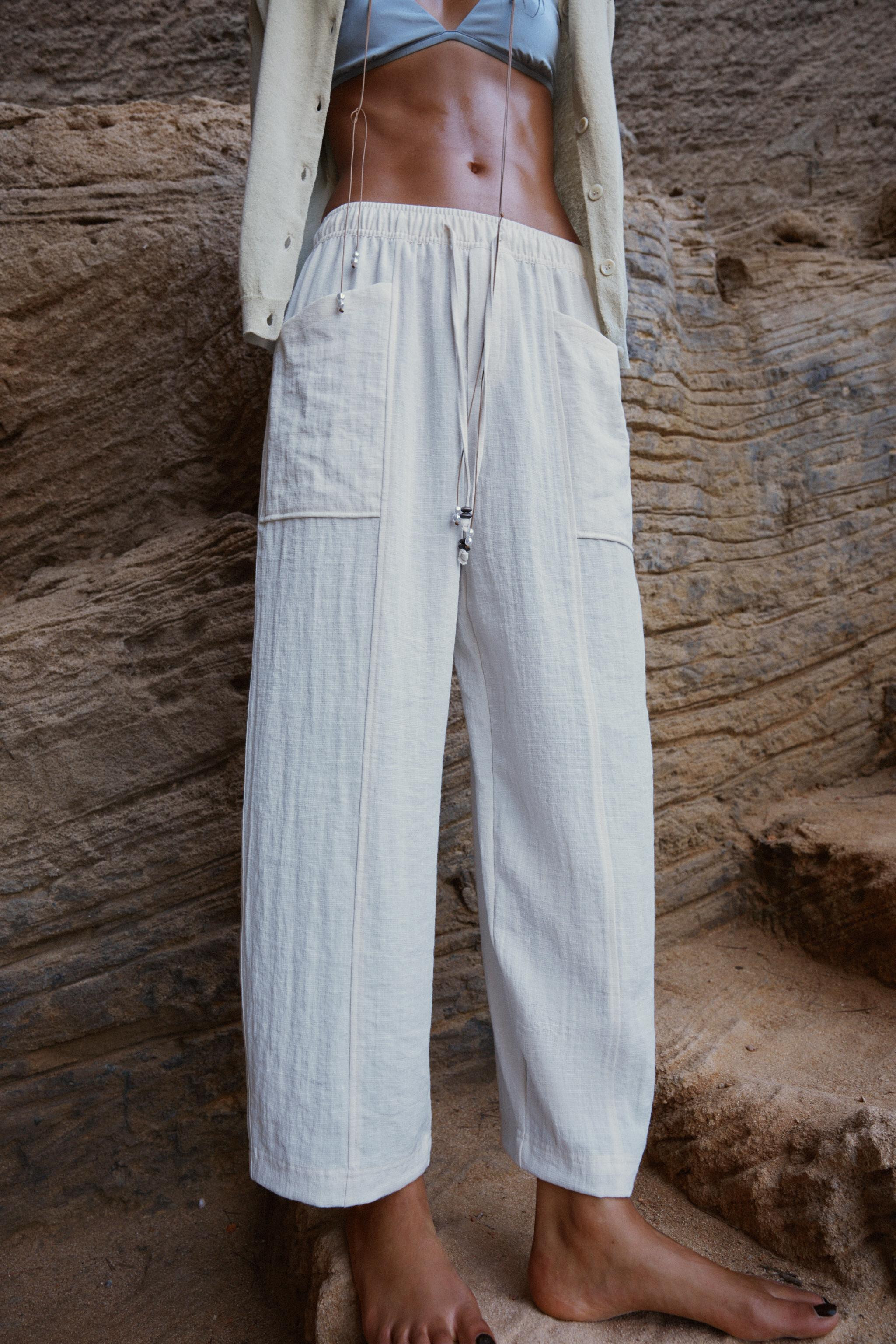 RUSTIC TROUSERS WITH ELASTIC WAIST | Zara US