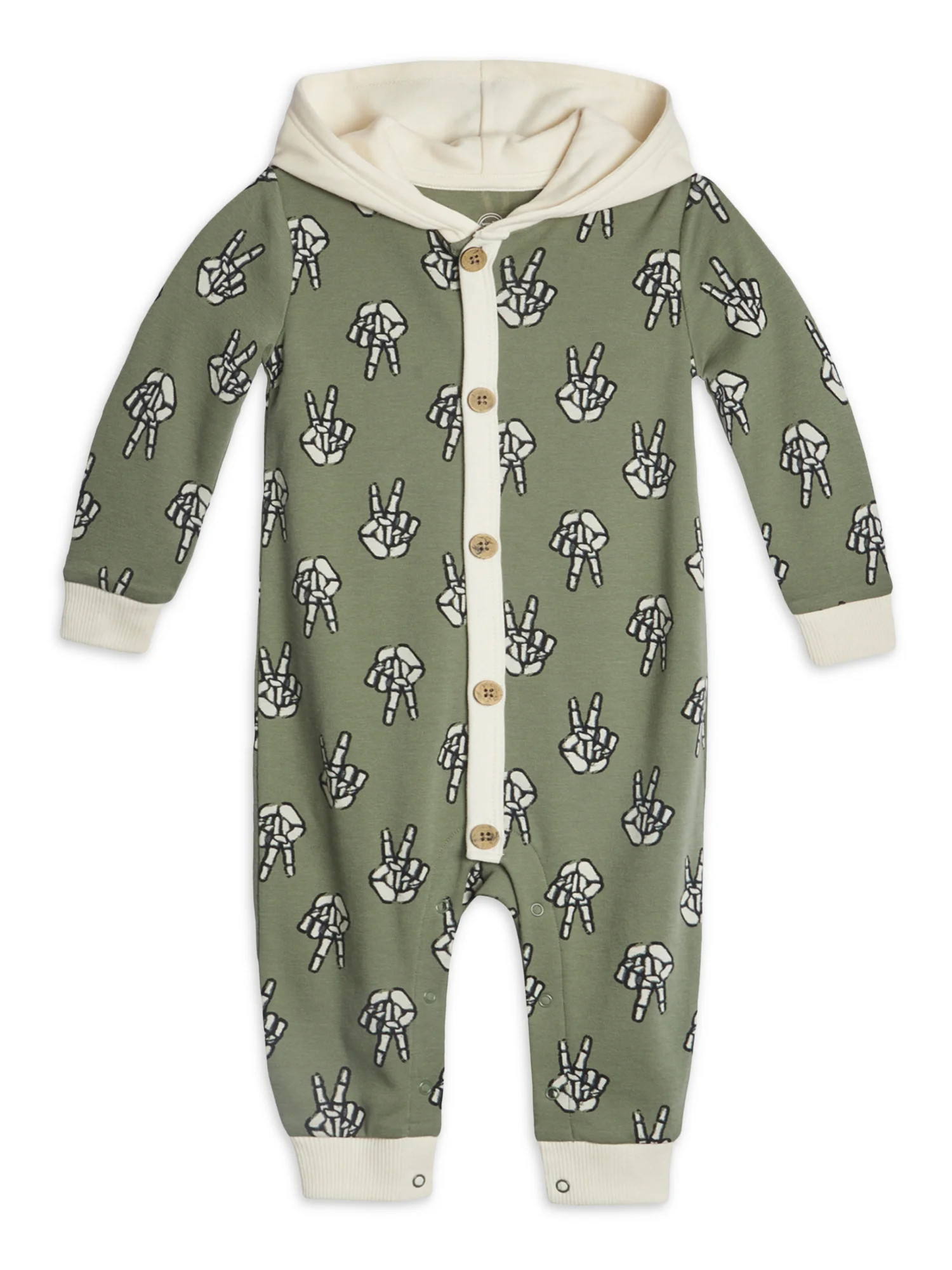 Wonder Nation Baby Boys or Girls Halloween Romper, Sizes 0/3M-24M | Walmart (US)
