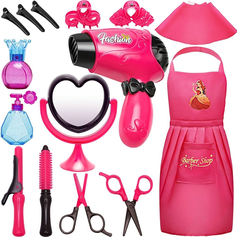 Kids Toys for Girls,Pretend Play Hair Salon Set for Little Girls,Little Toddler Girl Toys Doll Ac... | Amazon (US)