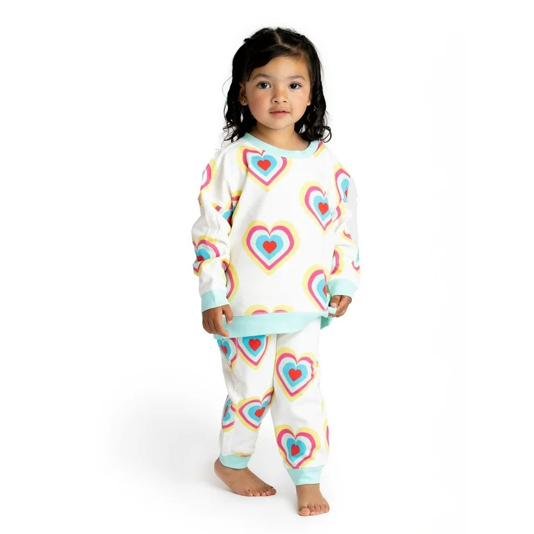 Paris Hilton x Monica + Andy Organic Cotton Baby & Toddler Sporty Sweatsuit Set, Sizes 12 Months-... | Walmart (US)