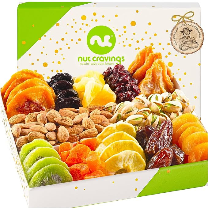 NUT CRAVINGS - Diwali Sweets Hamper Mid-Autumn Festival Dried Fruit & Mixed Nuts Gift Basket in W... | Amazon (US)