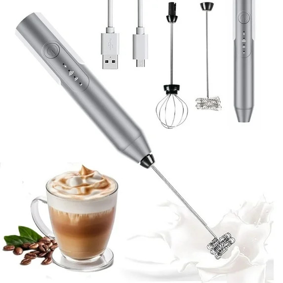 Uncahome Milk Frother Wand Drink Mixer - Handheld Milk Frother Electric Whisk - Easy-Clean Stainl... | Walmart (US)