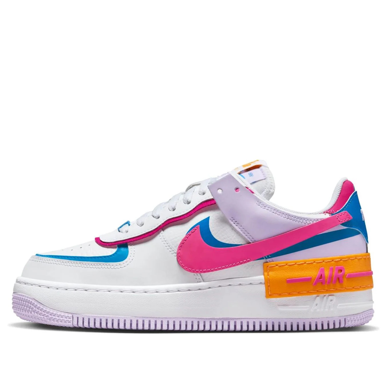 (WMNS) Nike Air Force 1 Shadow 'White Photo Blue Lilac Bloom Pink' | KICKS CREW