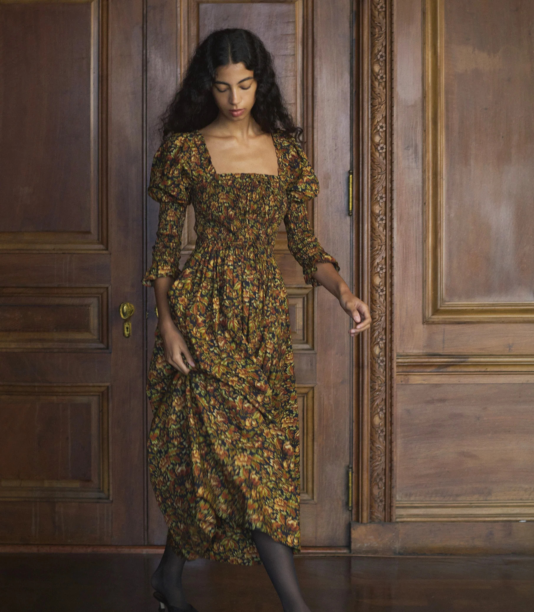 Bijou Dress - Noir Rêve Des Jardins | DÔEN | DOEN