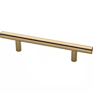 3-3/4 in. (96 mm) Center-to-Center Champagne Bronze Bar Drawer Pull (25-Pack) | The Home Depot