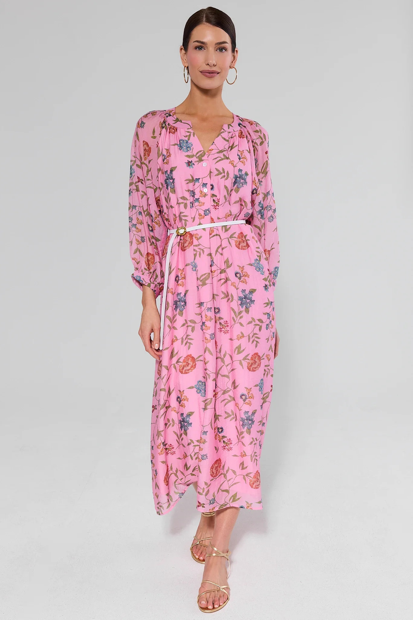 Gracen Pink Floral Maxi Dress | Avara