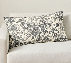 Sorrel Floral Toile Lumbar Pillow | Pottery Barn (US)