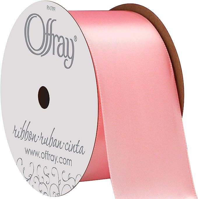 Berwick Offray 265277 1.5" Wide Double Face Satin Ribbon, Light Pink, 3 Yds | Amazon (US)