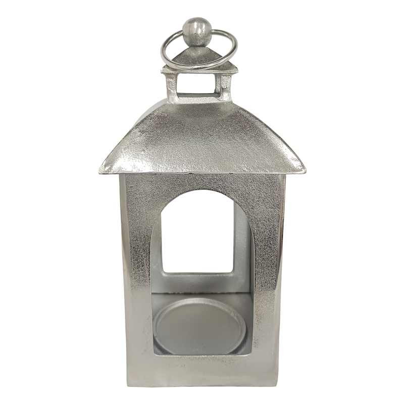 Cast Silver Lantern, 15" | At Home