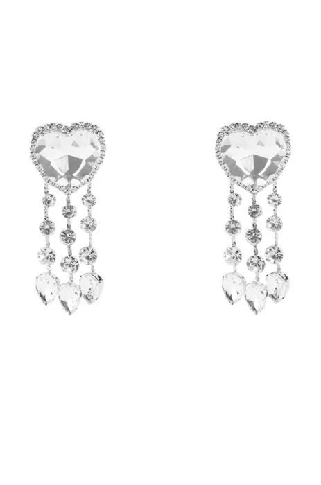 HEARTS AROUND EARRING IN SILVER | AKIRA