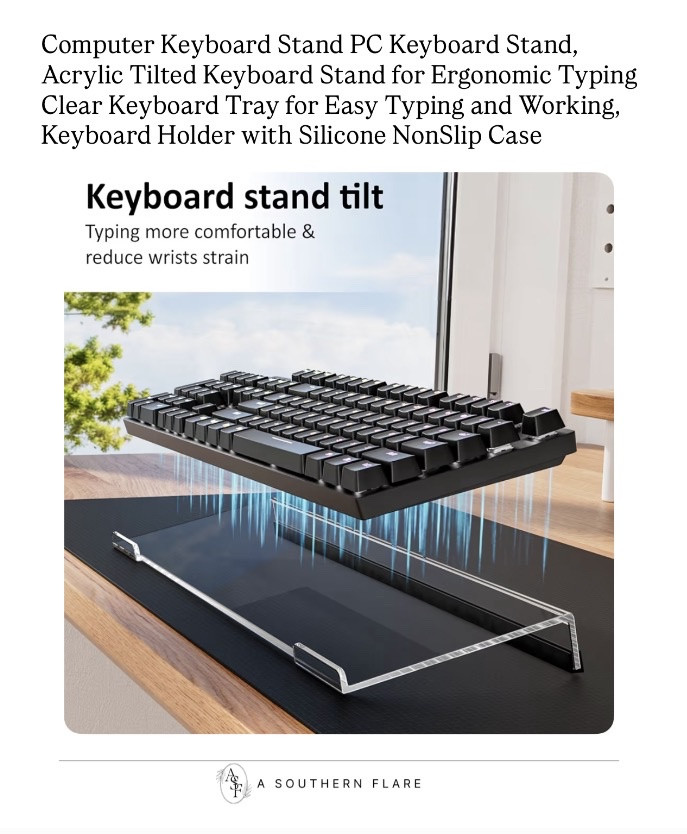 Upgrade your desk setup with this ergonomic keyboard stand. Say goodbye to wrist pain and hello to comfortable typing! #OfficeEssentials #ErgonomicTyping/Back to school