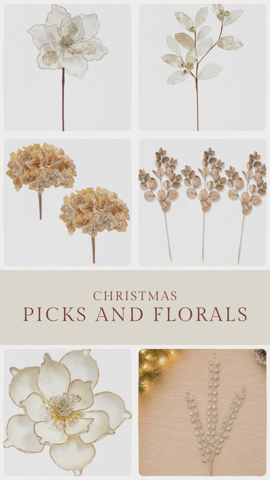 Christmas Florals & Picks You’ll Love✨

Elevate your holiday decorating with rich Christmas florals, luxe stems, and statement picks that instantly make any tree, wreath, or garland look professionally styled. ✨🎄

#LTKSeasonal #LTKU #LTKHome