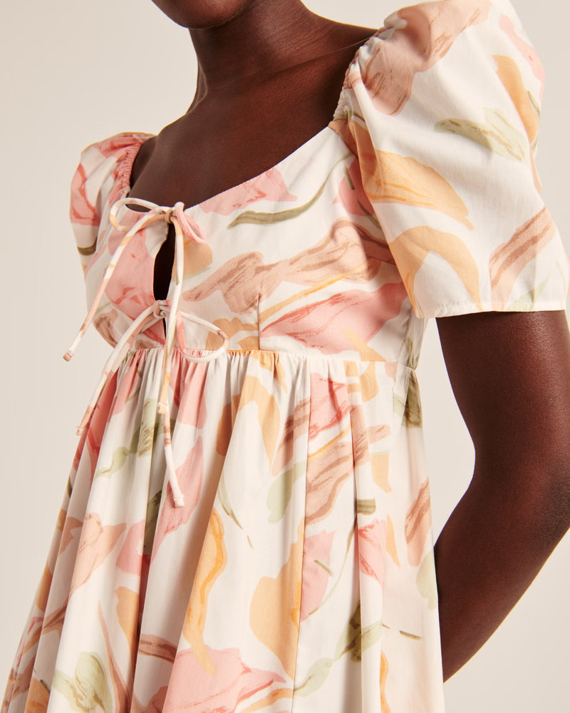 Women's Keyhole Babydoll Mini Dress | Women's Dresses & Jumpsuits | Abercrombie.com | Abercrombie & Fitch (US)