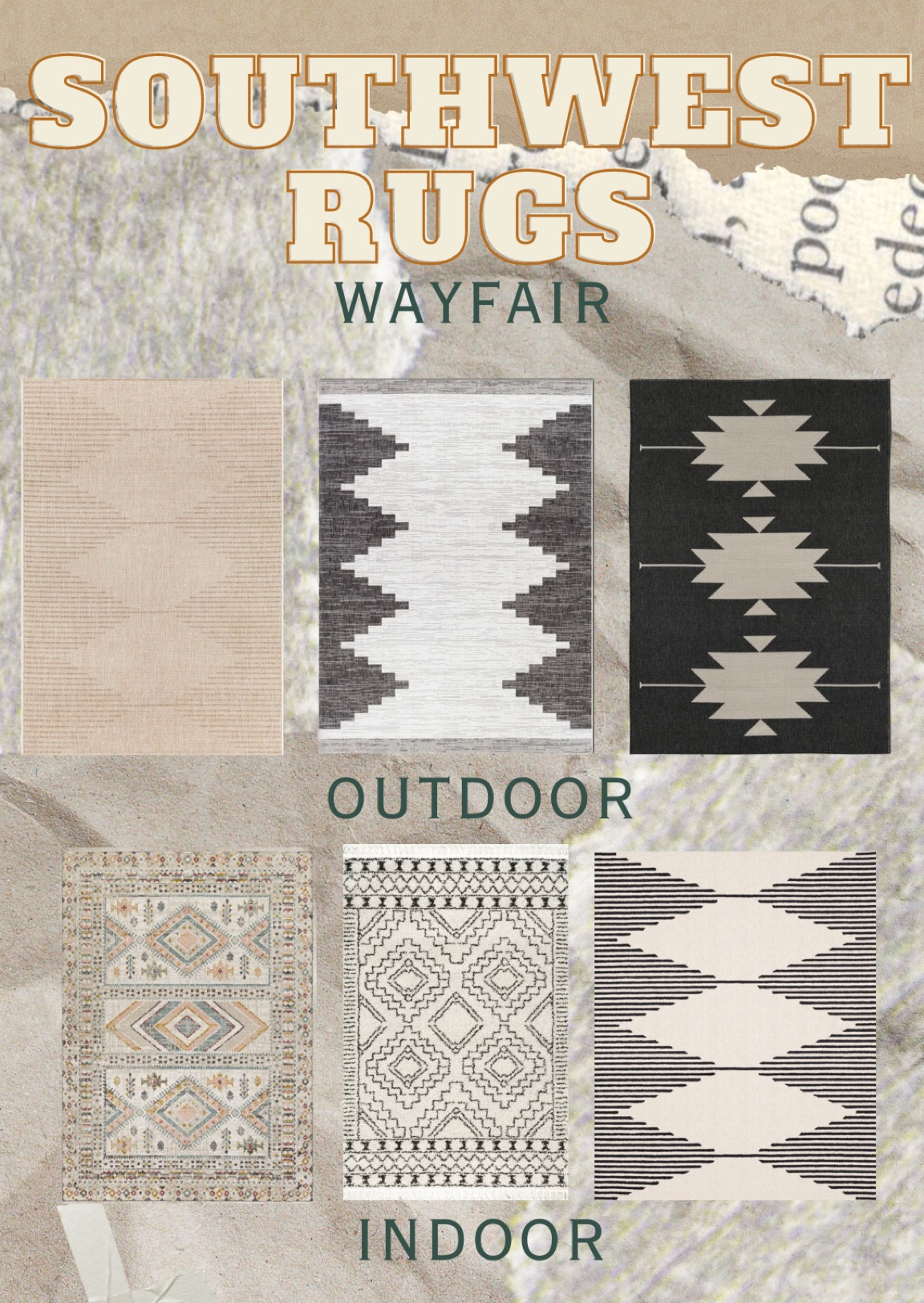 Southwest Style Rugs all on sale at Wayfair! Some come in multiple colors.
Area rugs, Outdoor rug, Patio furniture, Spring decor.m, Southwestern style, Western decor, Southwest home.

#LTKhome #LTKSeasonal #LTKsalealert