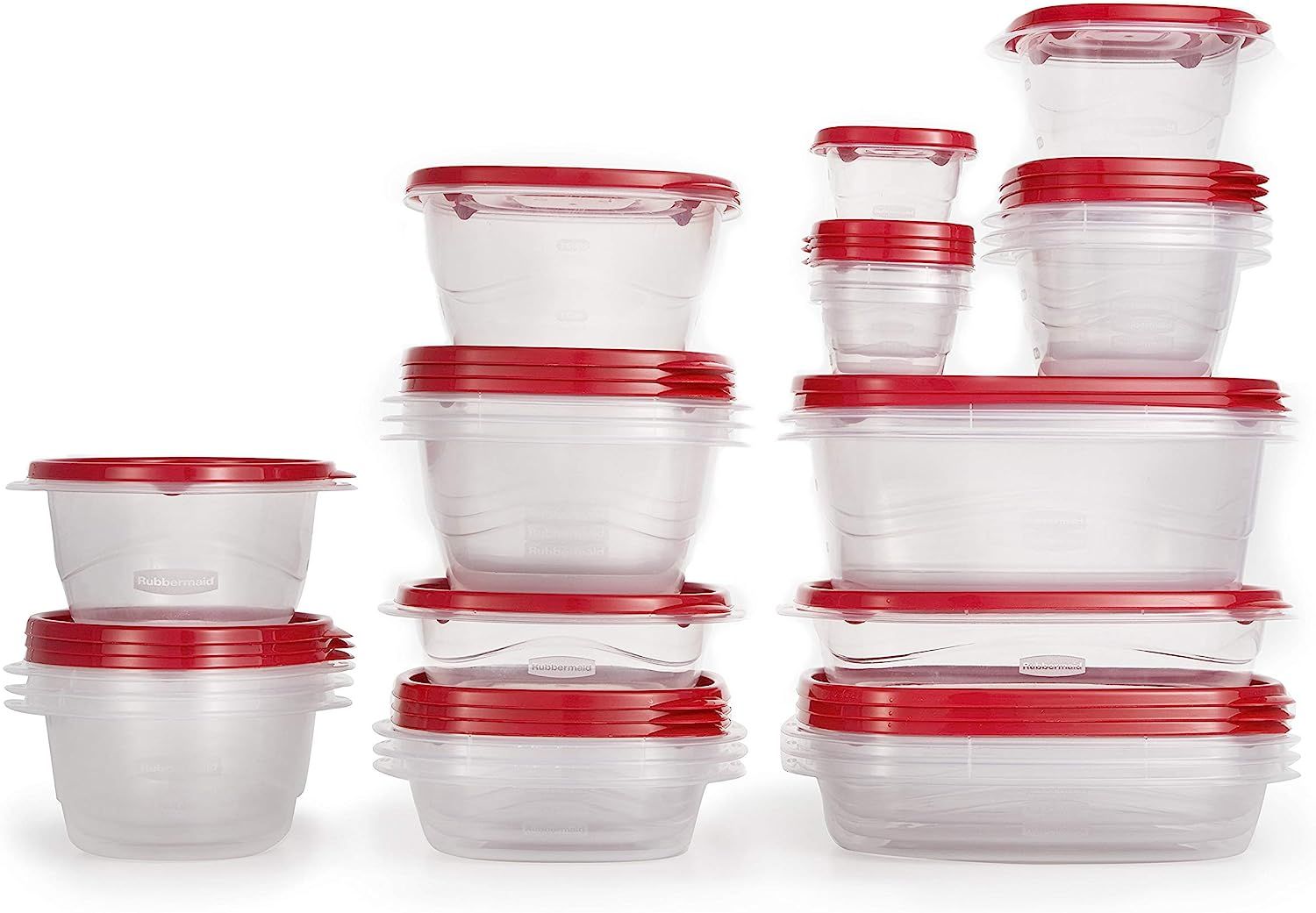 Rubbermaid TakeAlongs Food Storage Containers, 52 Pieces, Ruby Red | Amazon (US)