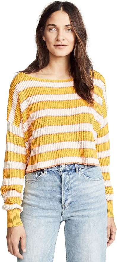 Free People Women's Just My Stripe Pullover | Amazon (US)