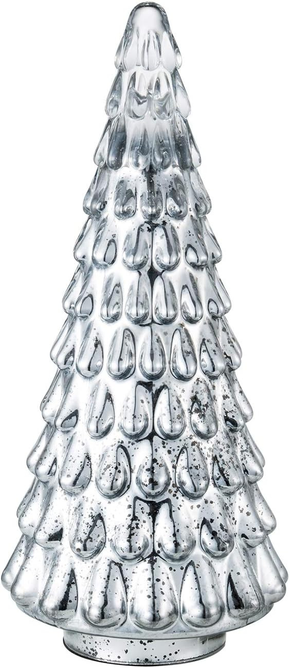 Amazon.com: Diamond Star Mercury Glass Christmas Tree Christmas Decoration for Window Tabletop Ma... | Amazon (US)