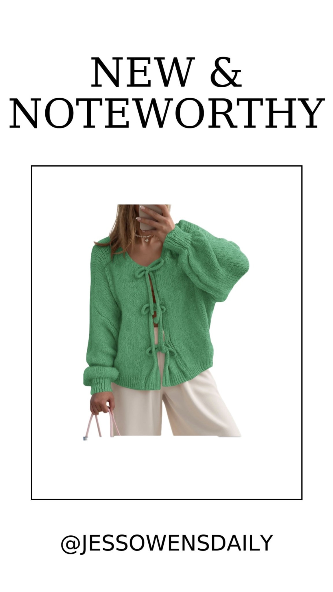 I can't believe this cute bowtie sweater is only $14.99. I have it in pink but the green is so perfect for St. Patrick's Day ☘️ close

#LTKmomlife #LTKgrwm