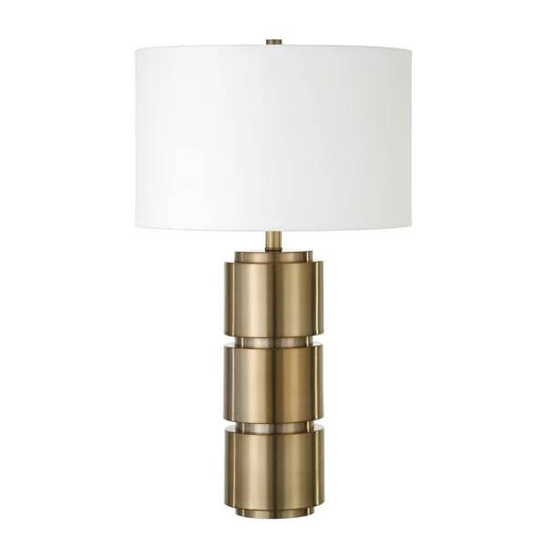 Evelyn&Zoe Campbell Mid Century Modern Stacked Metal Table Lamp, Brass - Walmart.com | Walmart (US)