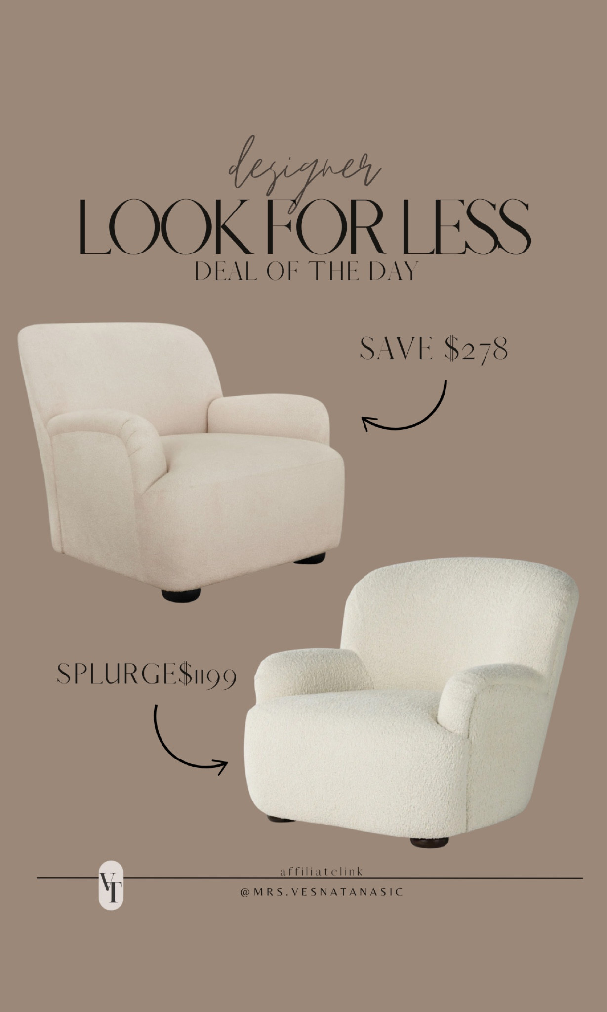 This is an incredible designer look for less! I have this Walmart chair and it looks just like the designer version for a fraction of a cost. 10/10 recommend! 

#LTKSaleAlert #LTKStyleTip #LTKHome