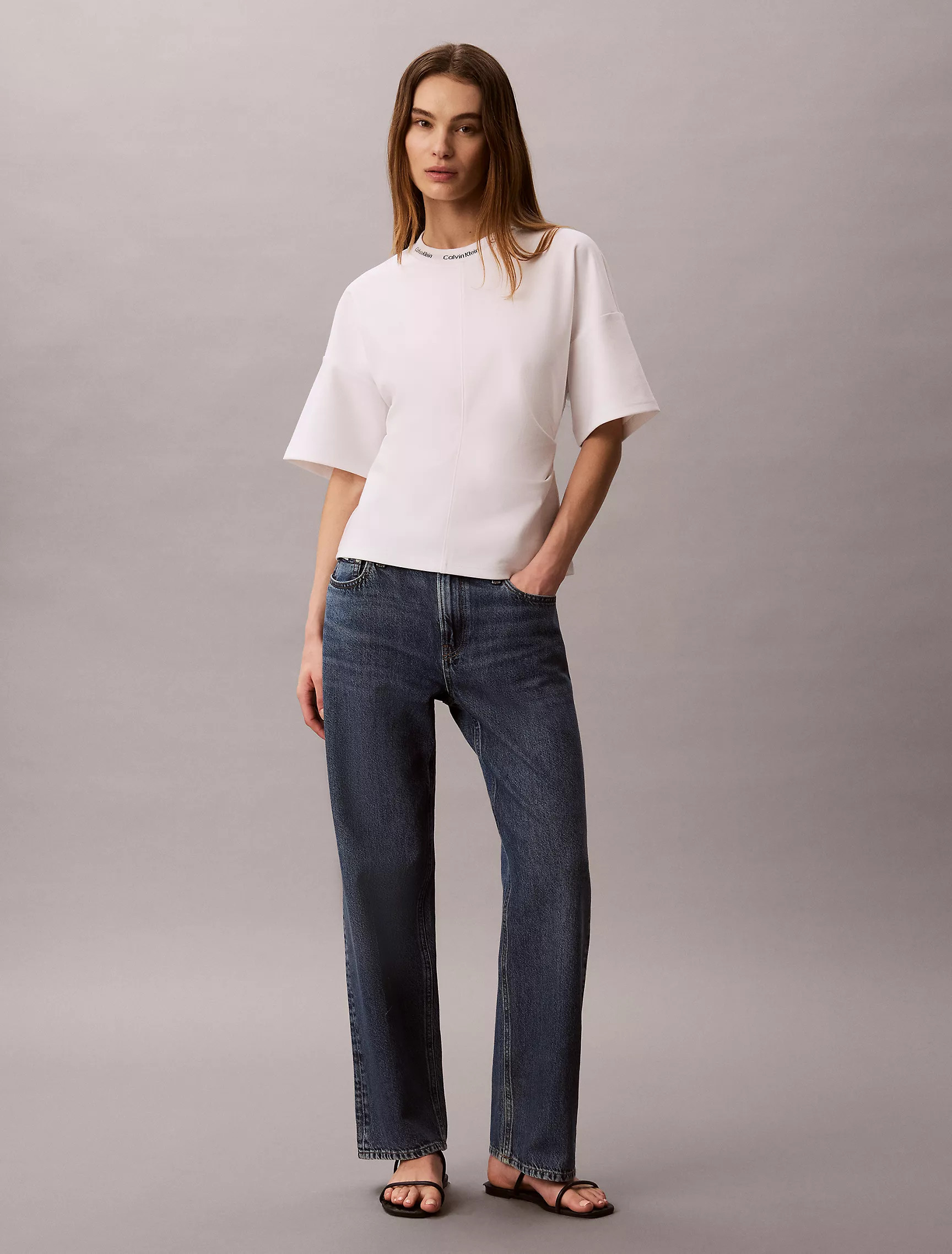 Logo Jacquard Boxy T-Shirt | Calvin Klein | Calvin Klein (US)