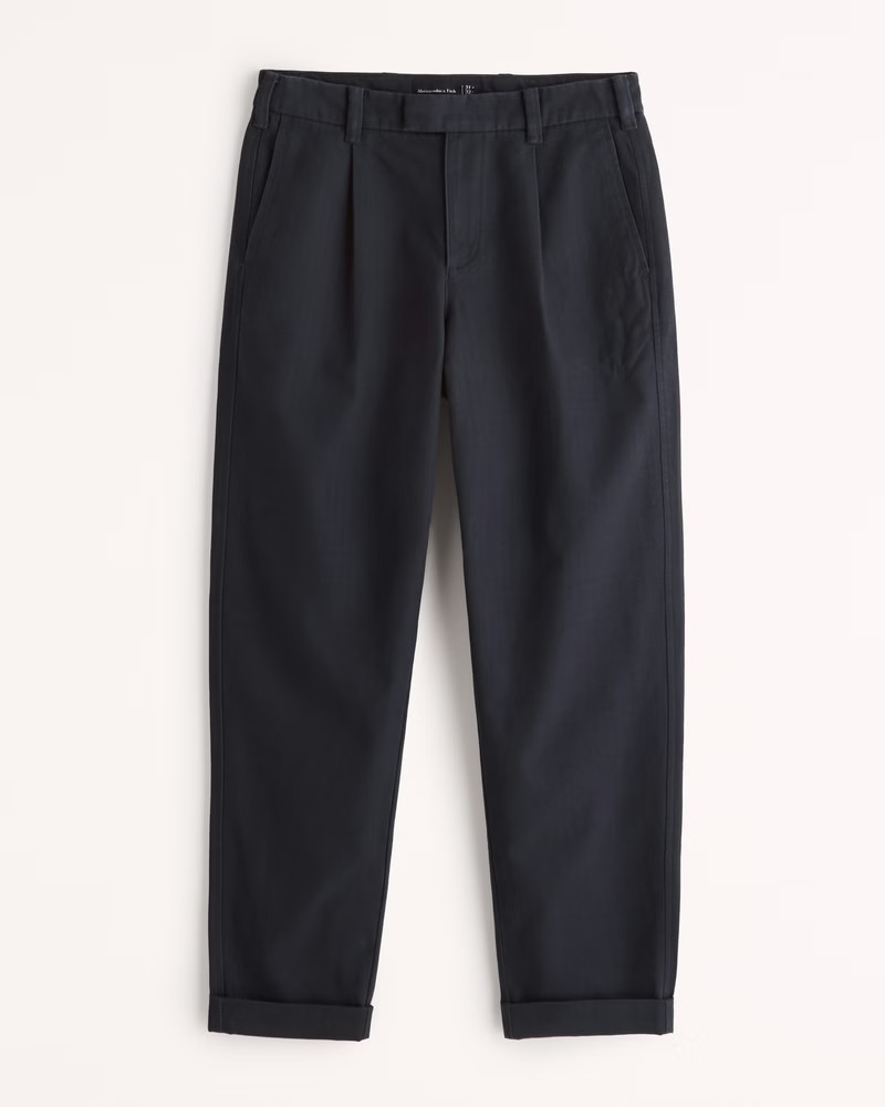 Tab Front Pleated Pant | Abercrombie & Fitch (US)