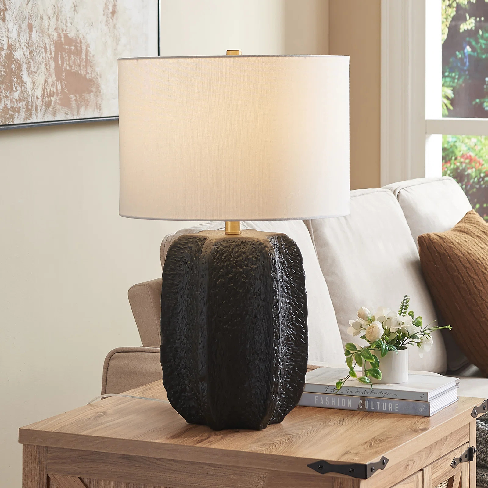 Kyeson 24" Tall Table Lamp with Fabric Shade | Wayfair North America
