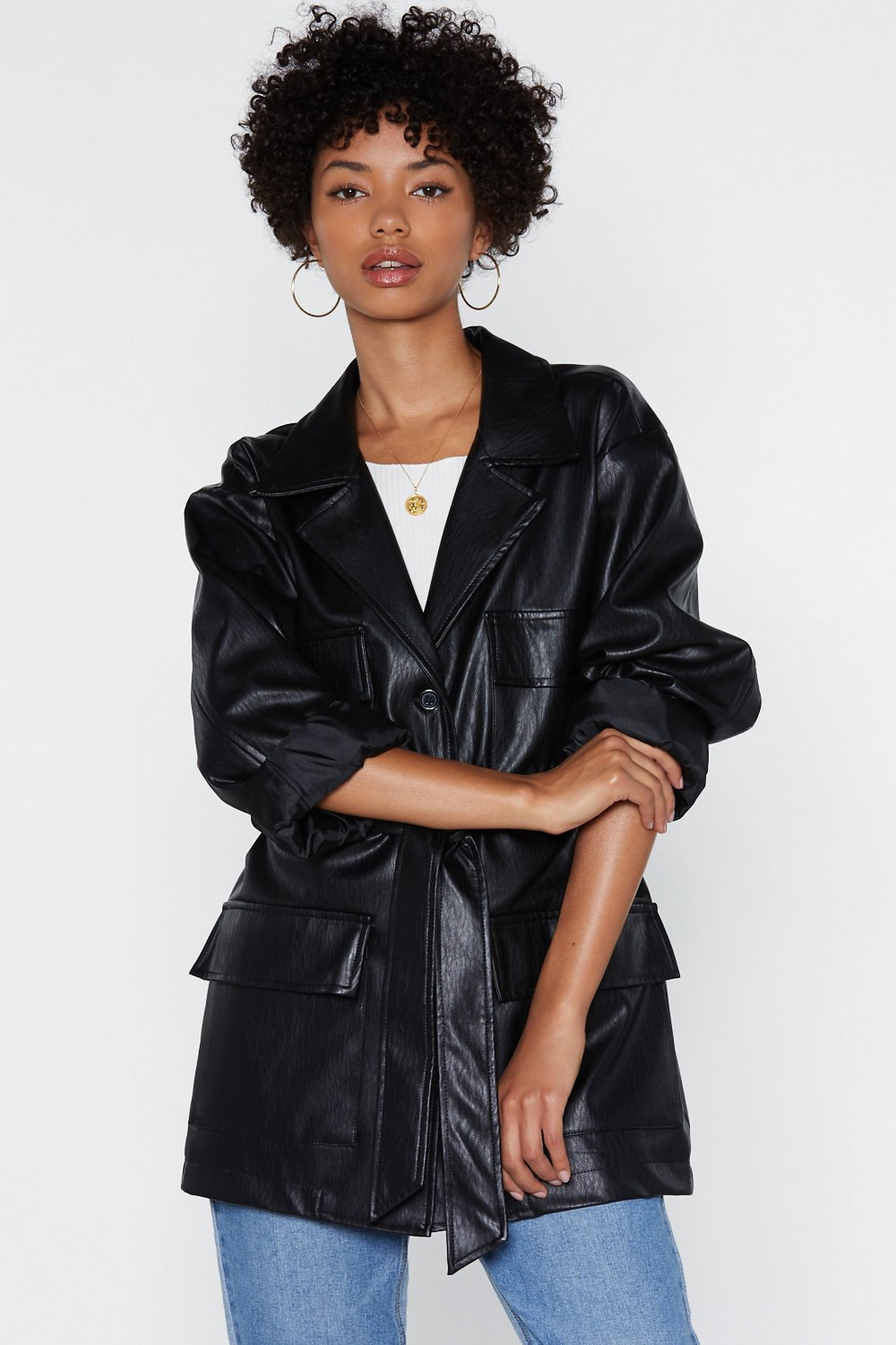 Longing for You Faux Leather Belted Jacket | NastyGal (US & CA)