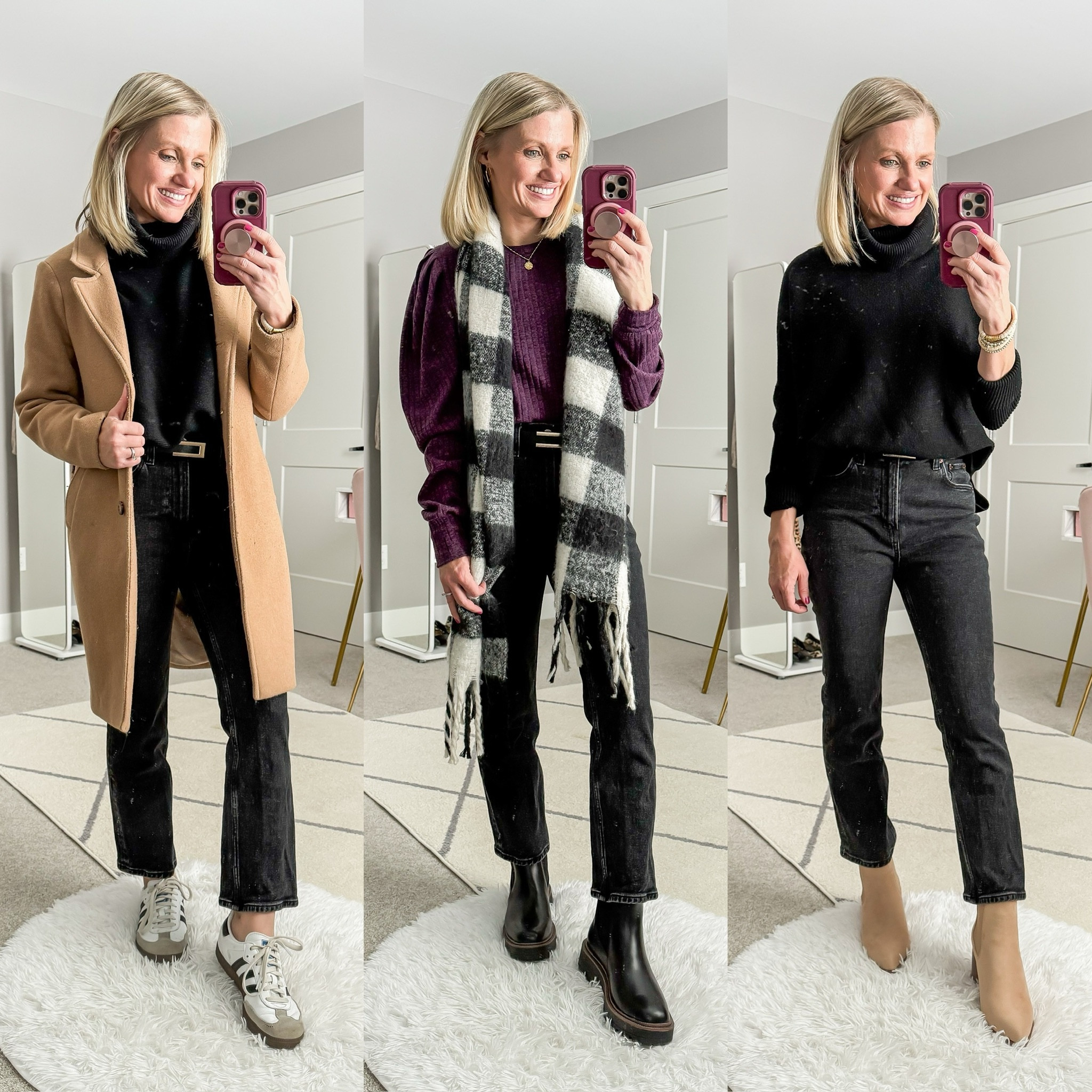 Winter mom capsule wardrobe outfits! More sizing and styling details can be found at thriftywifehappylife.com! 

#LTKOver40 #LTKStyleTip #LTKSeasonal