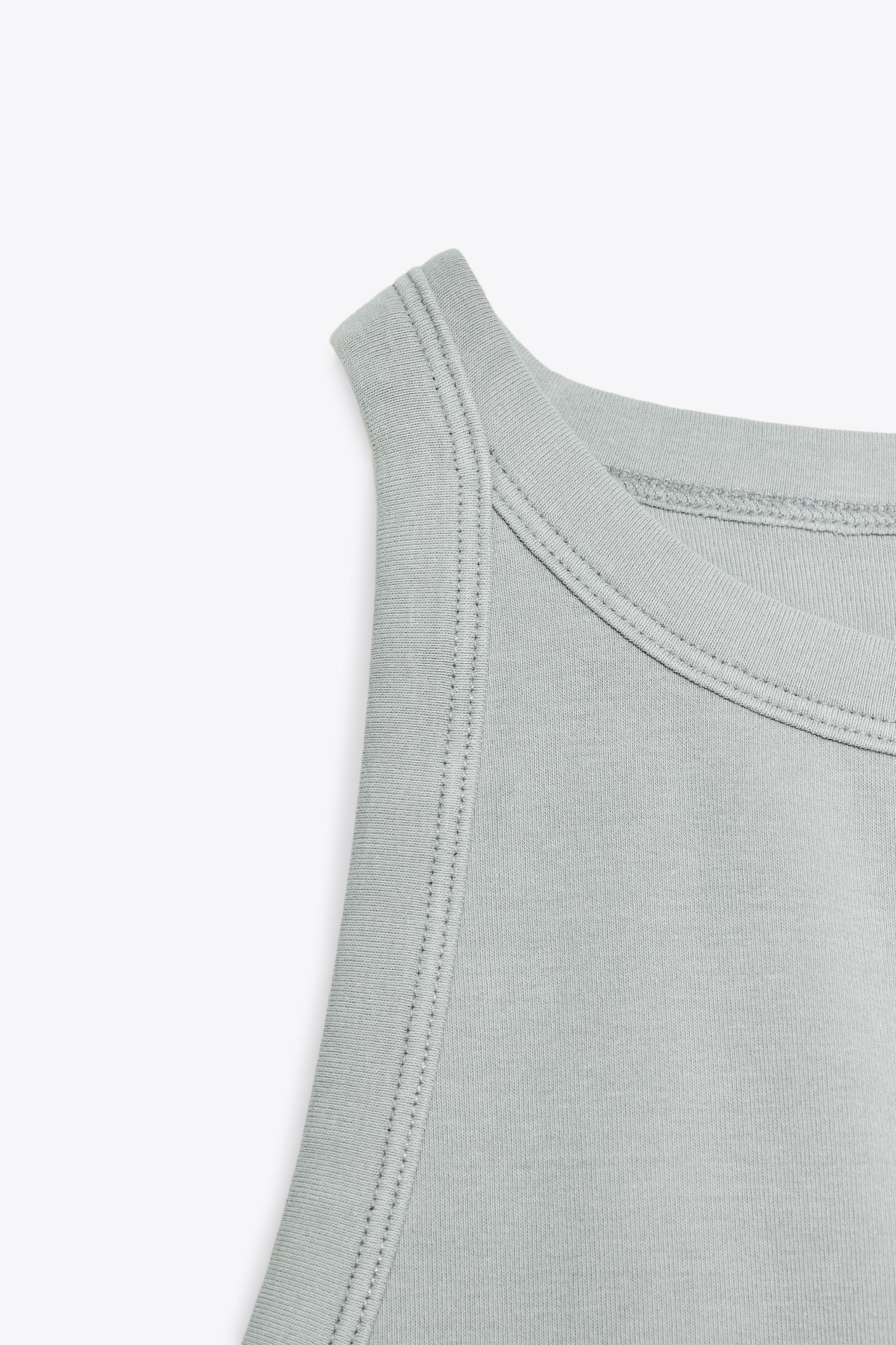 WASHED EFFECT HALTER TOP | Zara US