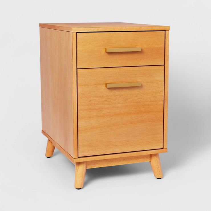 Wood Mid Century File Cabinet Light Brown - Threshold™ | Target