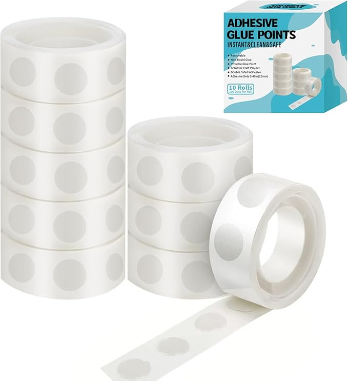1000pcs Glue Point Clear Balloon Glue Removable Adhesive Dots Double Sided Dots of Glue Tape for ... | Amazon (US)
