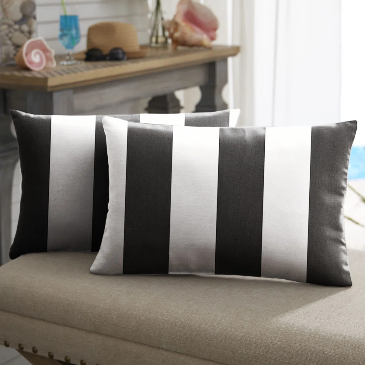 Metro II Outdoor Rectangular Pillow Cover & Insert (Set of 2) | Wayfair North America