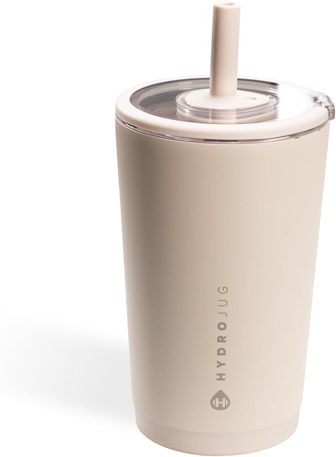 HydroJug Everyday Tumbler 14 oz – Ceramic-Lined Insulated Tumbler with Straw and Soft-Touch Lid... | Amazon (US)