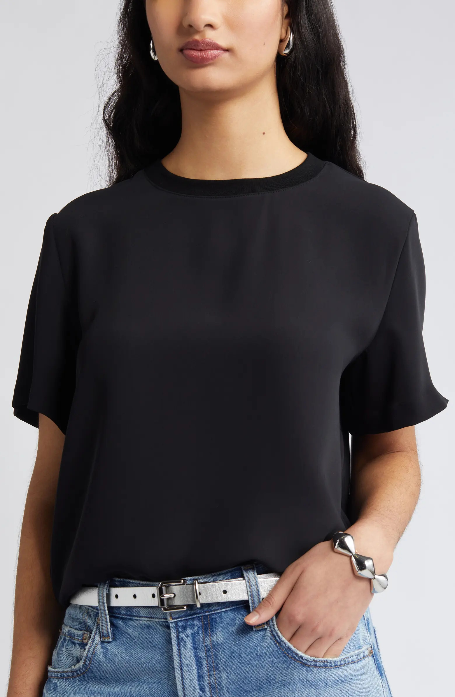 Matte Satin Tee | Nordstrom