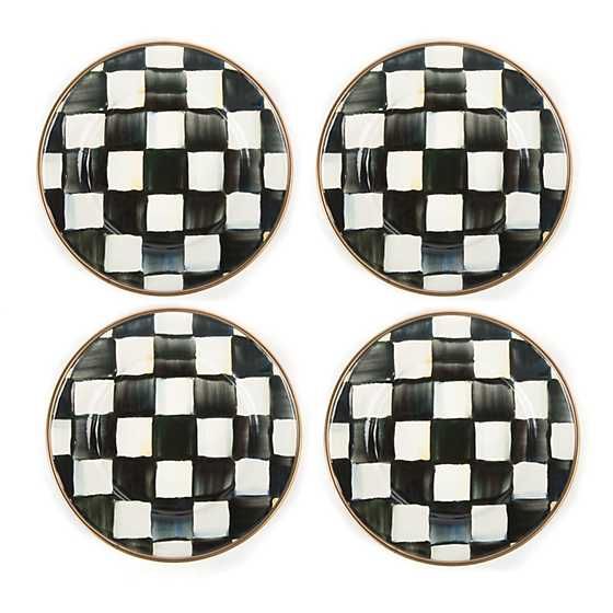 Courtly Check Appetizer Plates, Set of 4 | MacKenzie-Childs
