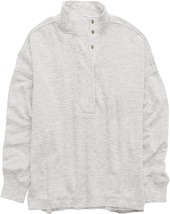 Gacaky Sweatshirt for Women Oversized Casual Long Sleeve Button Henley Neck Pullover Tops Fashion... | Amazon (US)