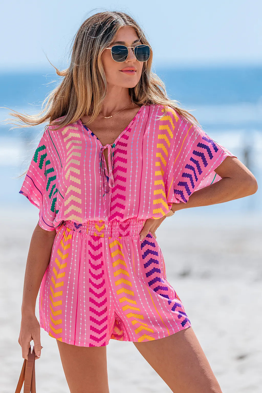 Light & Easy Abstract Romper | Cupshe US