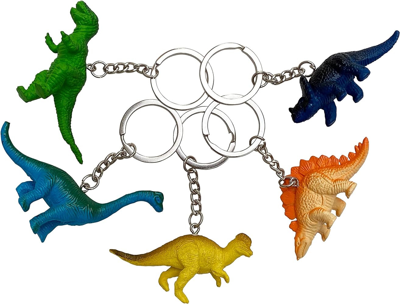 5 Pcs Dinosaur Key Rings With Mini Figures for Men and Women | Amazon (US)