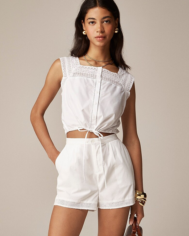 Eyelet pull-on short | J. Crew US